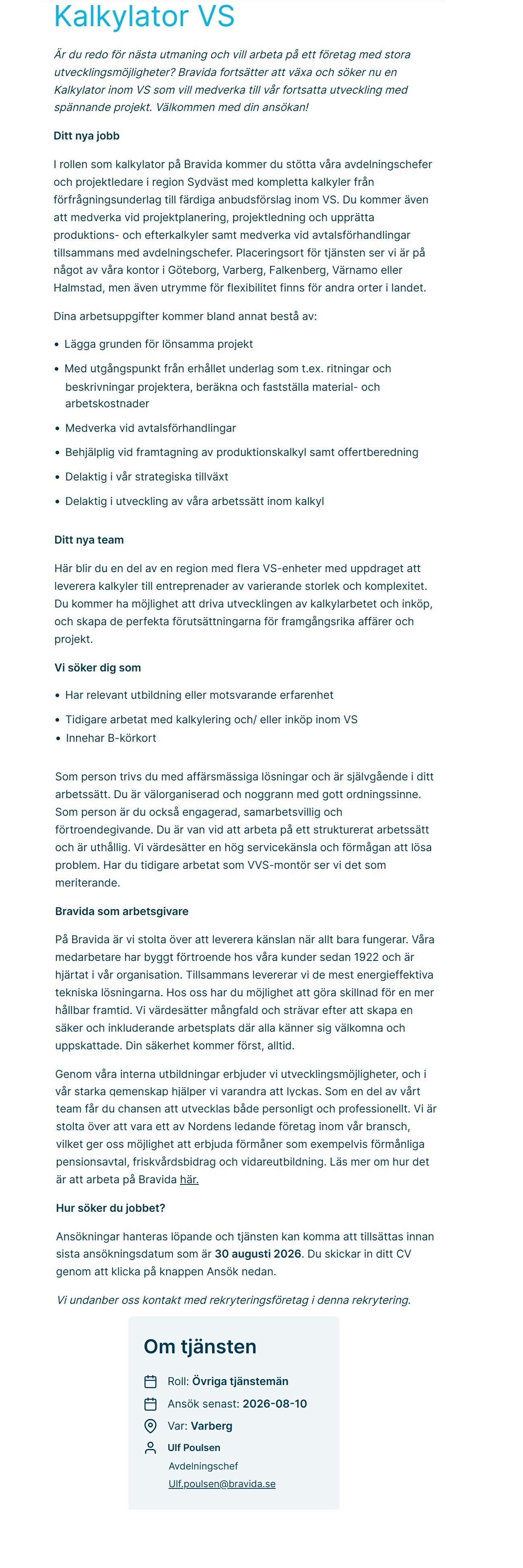 Bravida Sverige AB